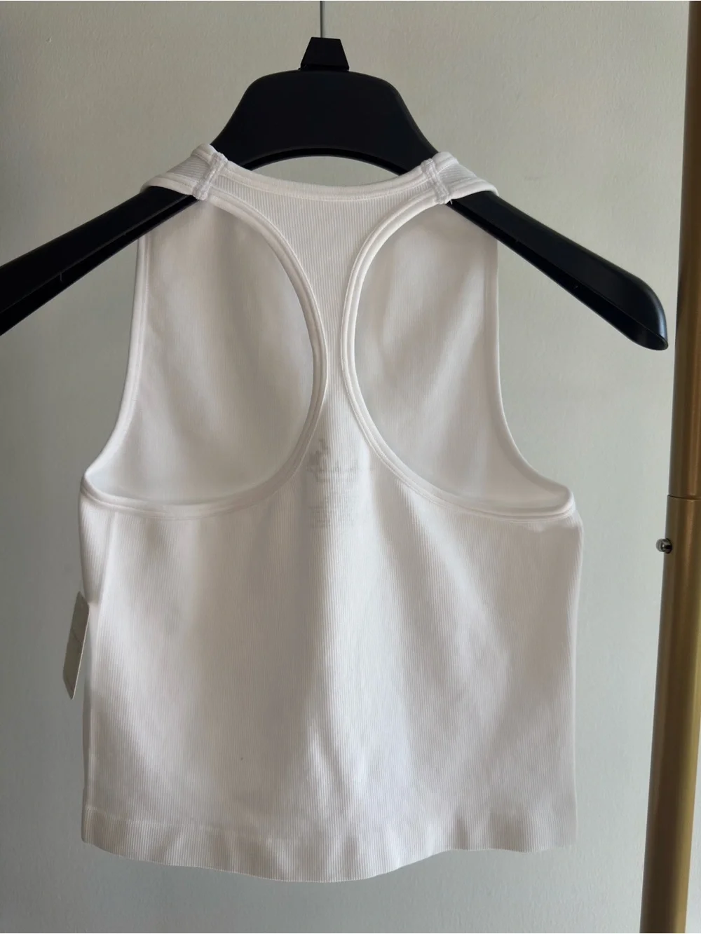 Free People White Ribbed Tank Top